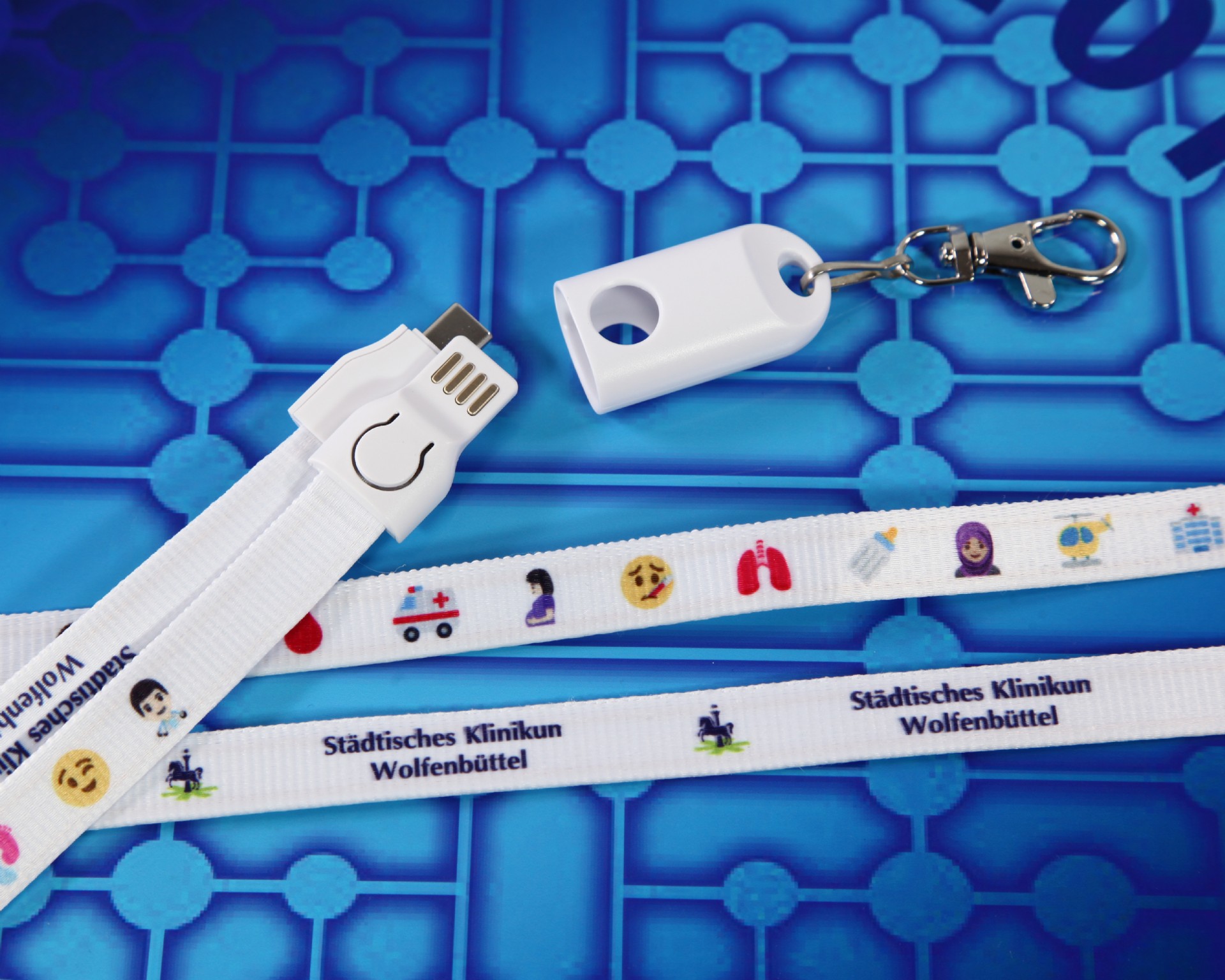 usb c lanyard ladekabel bedruckt mit logo