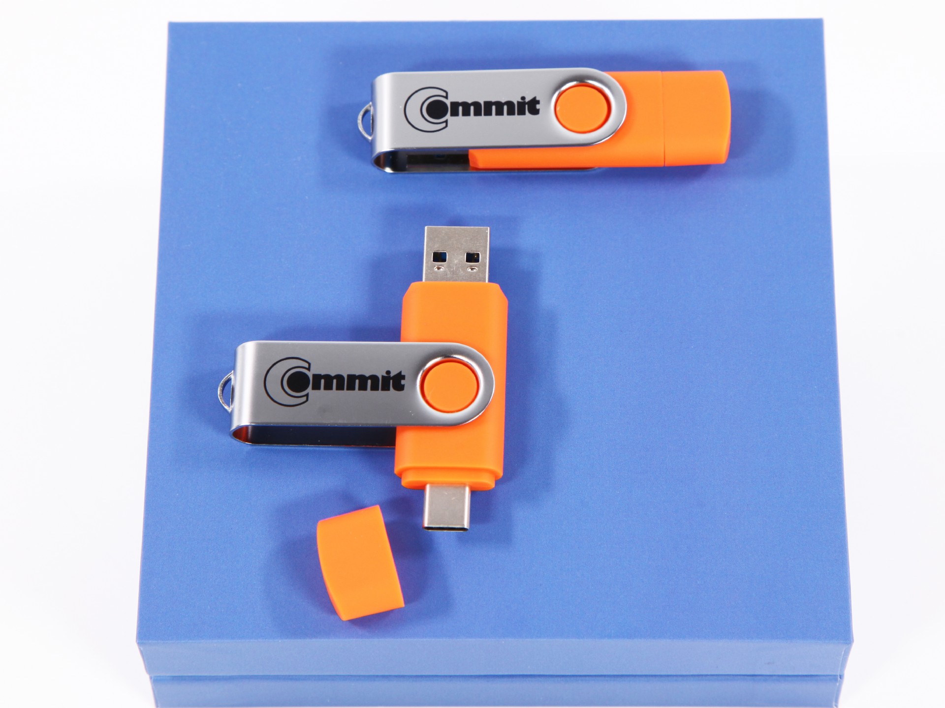 usb doppel usb c stick pvc in wunschfarbe