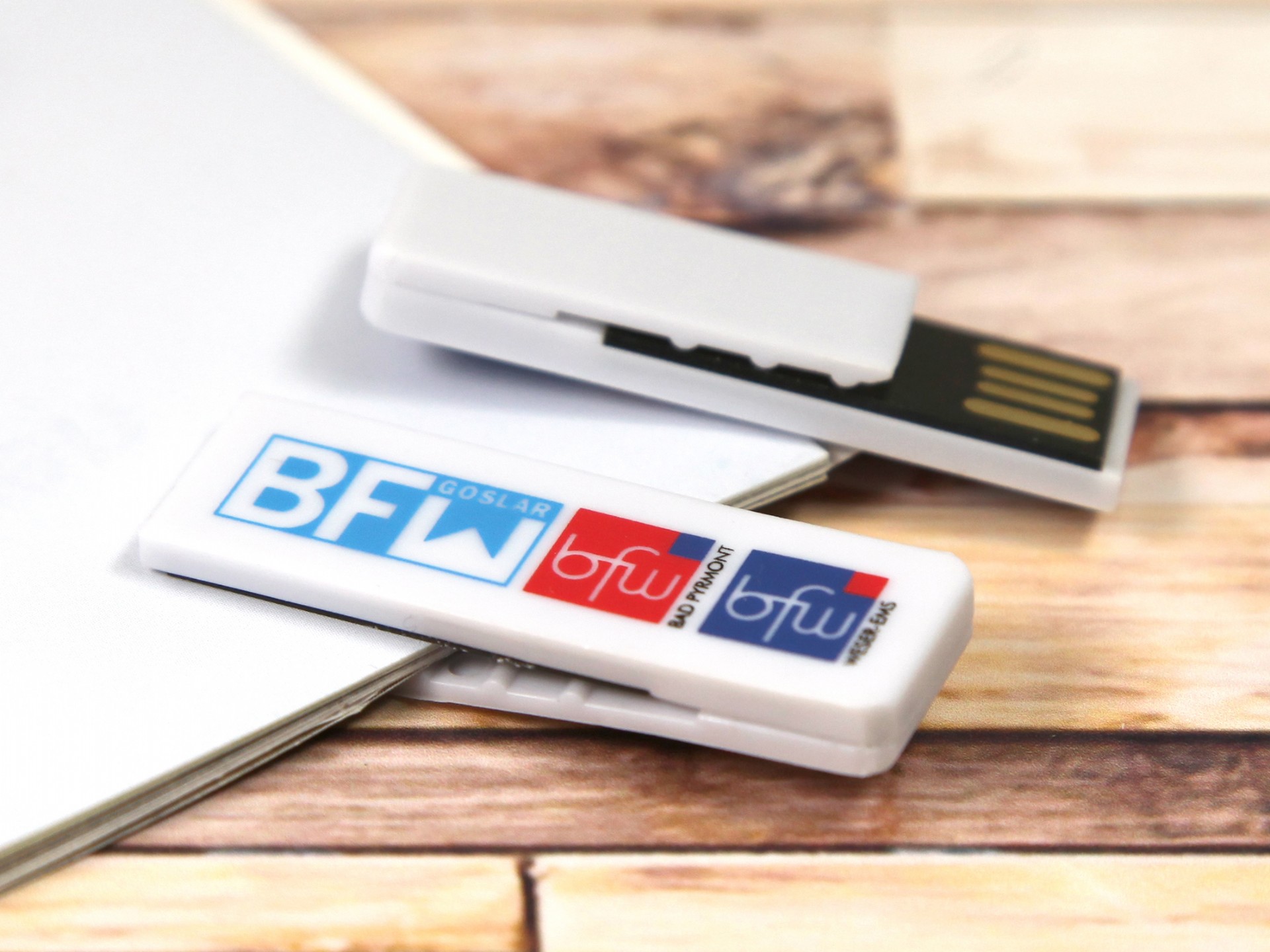 usb stick clip klammer kunststoff werbung