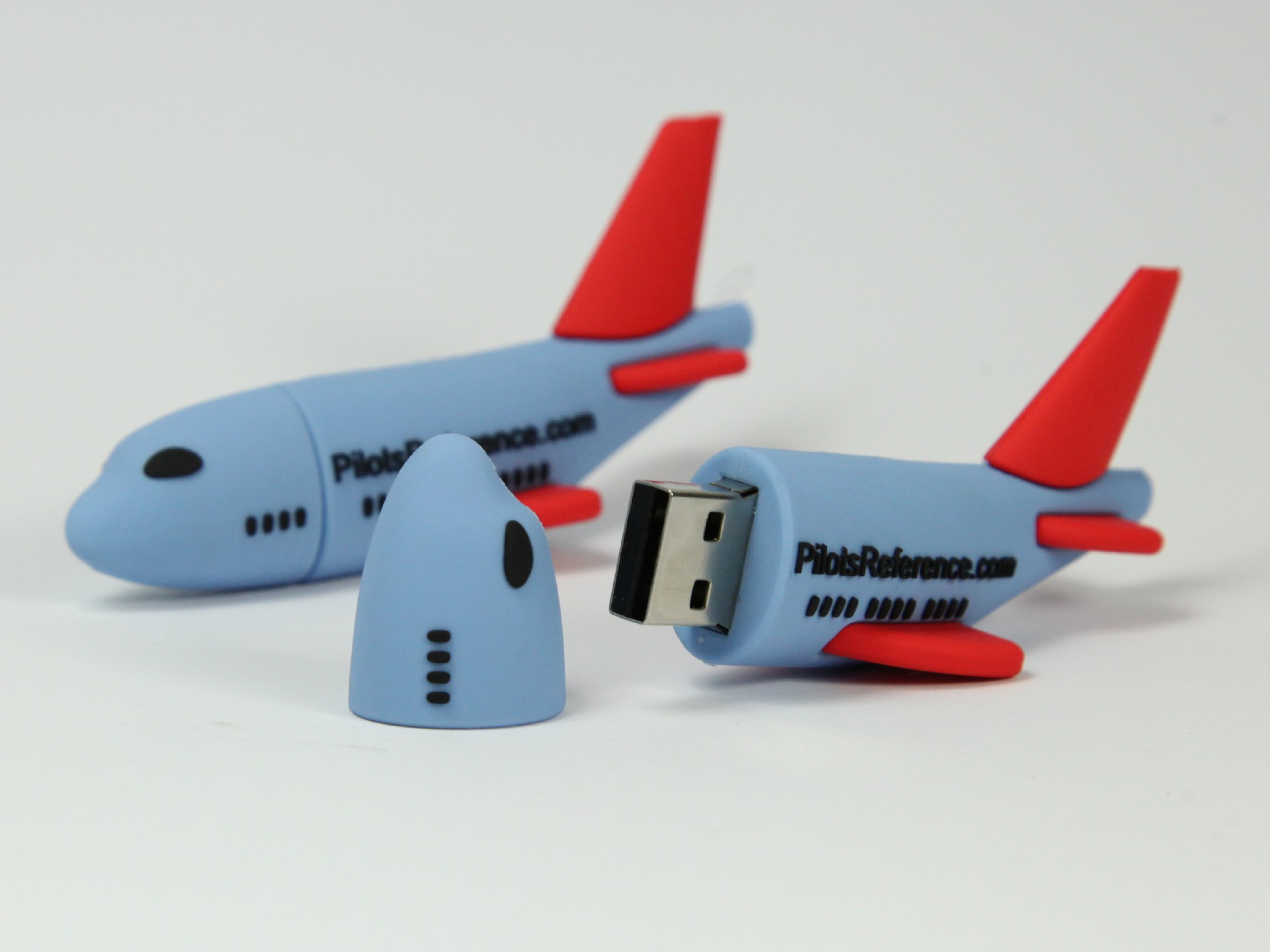 usb stick flugzeug grau rot