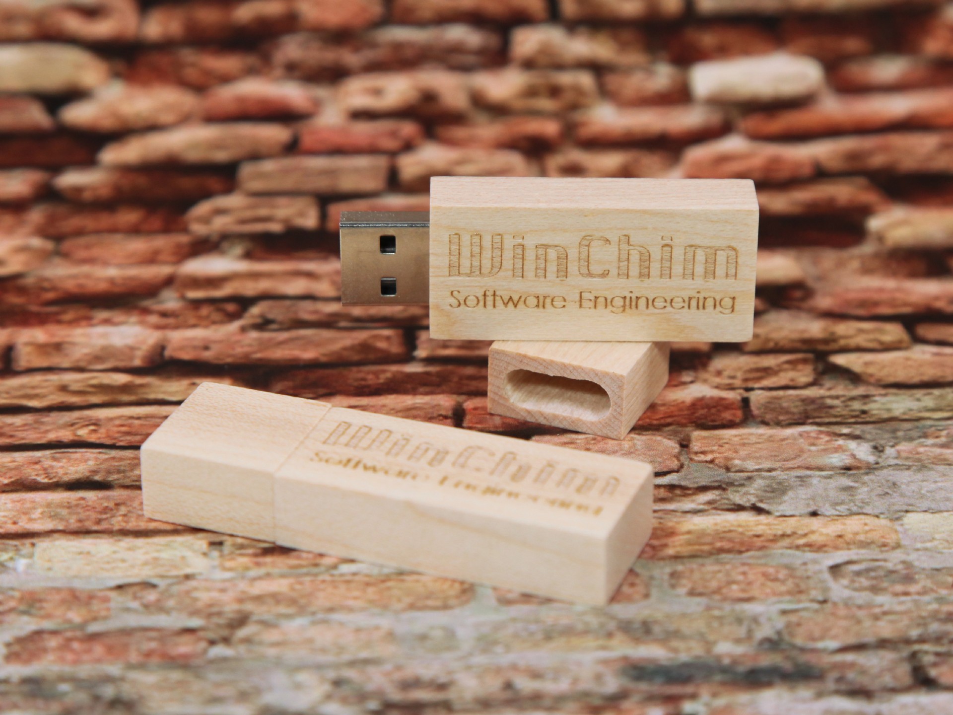 usb stick holz braun natur classic öko gravur