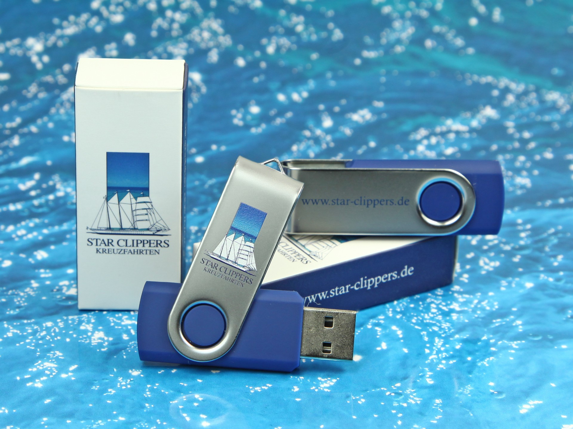 usb stick metall buegel drehbar logo druck