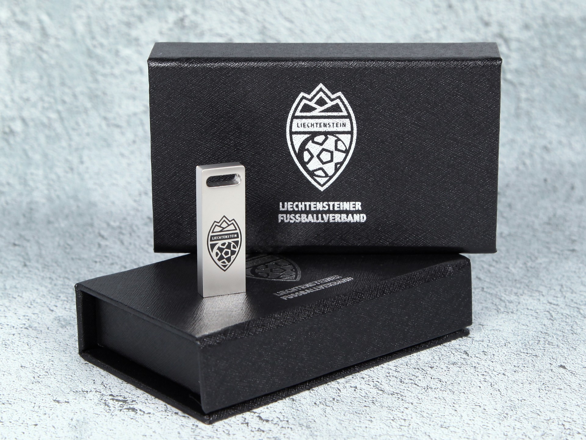 usb stick mini metall matt speed druck verpackung silberprägung