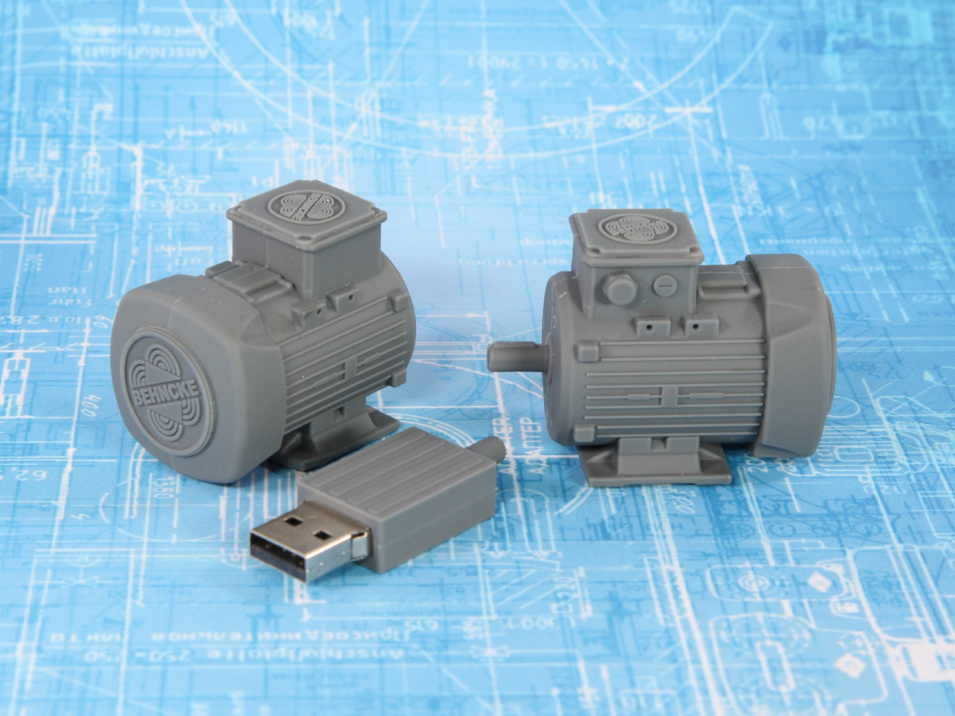 usb stick motor technik produkteinfuehrung kreativ individuell messeprodrukt