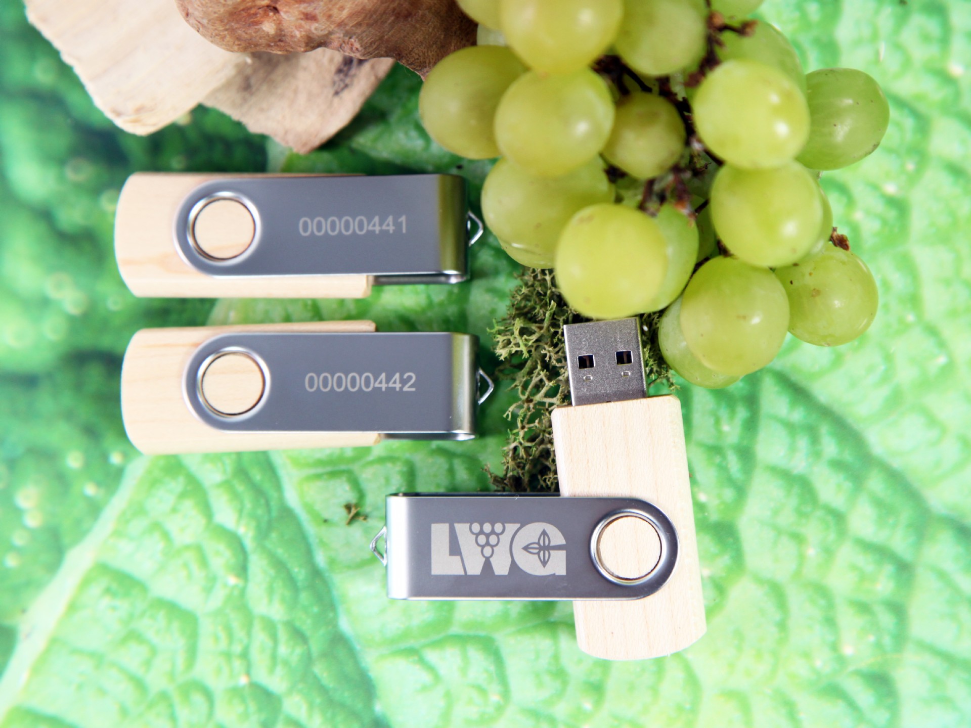 usb stick wein und trauben